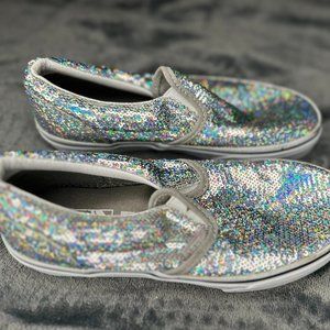 Sequin rainbow sparkle vans size 6
